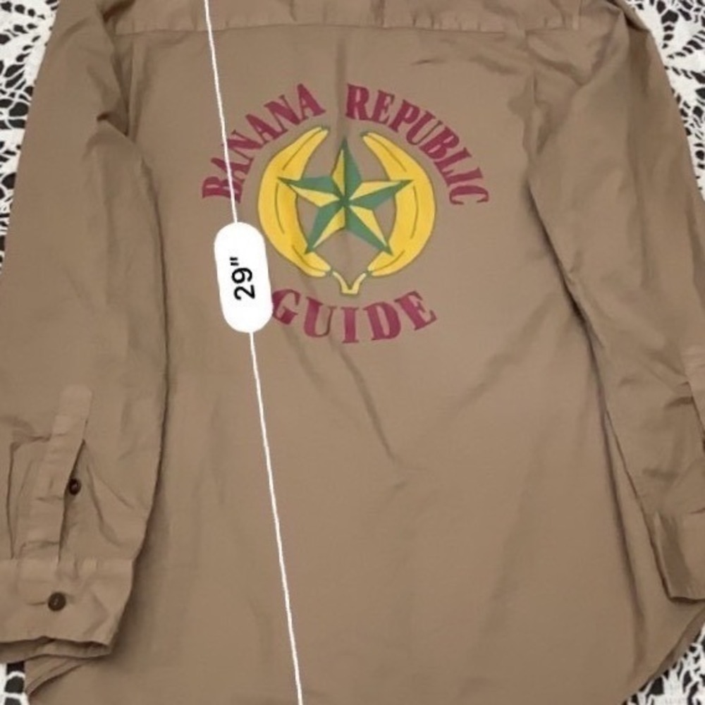 Banana Republic Heritage Guide Reissue Khaki Button Down Shirt Large BR/HTG-SF78 - Picture 5 of 6